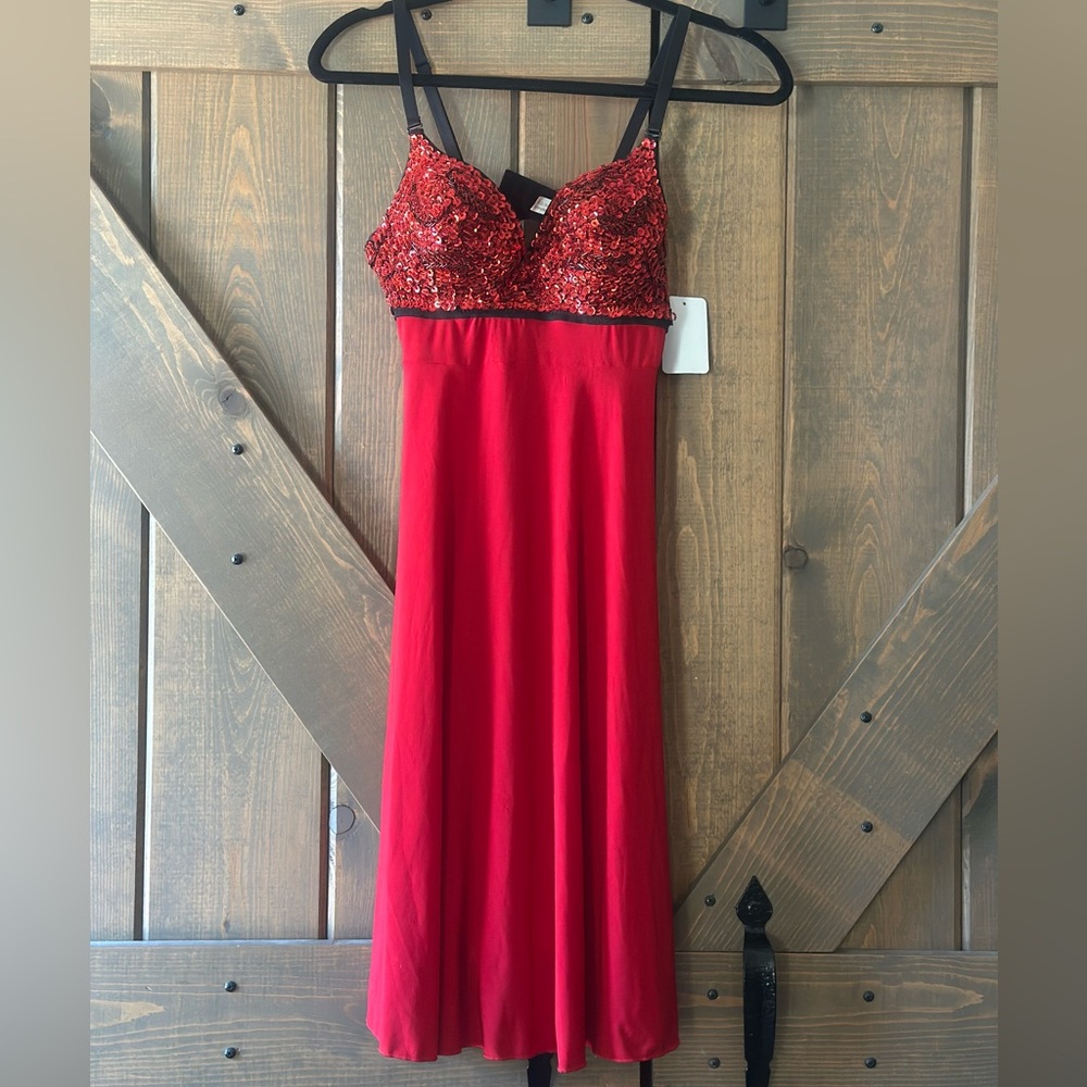 Elegant Red Sequin Dress